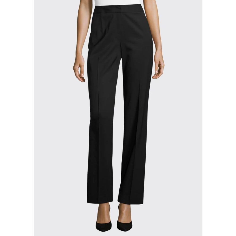 Lafayette 148 menswear stretch wool pants black women's‎ 14 trouser dress pant